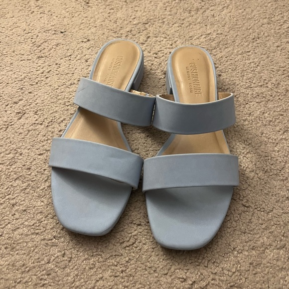 cushionaire Shoes - Blue Short Heeled Sandals